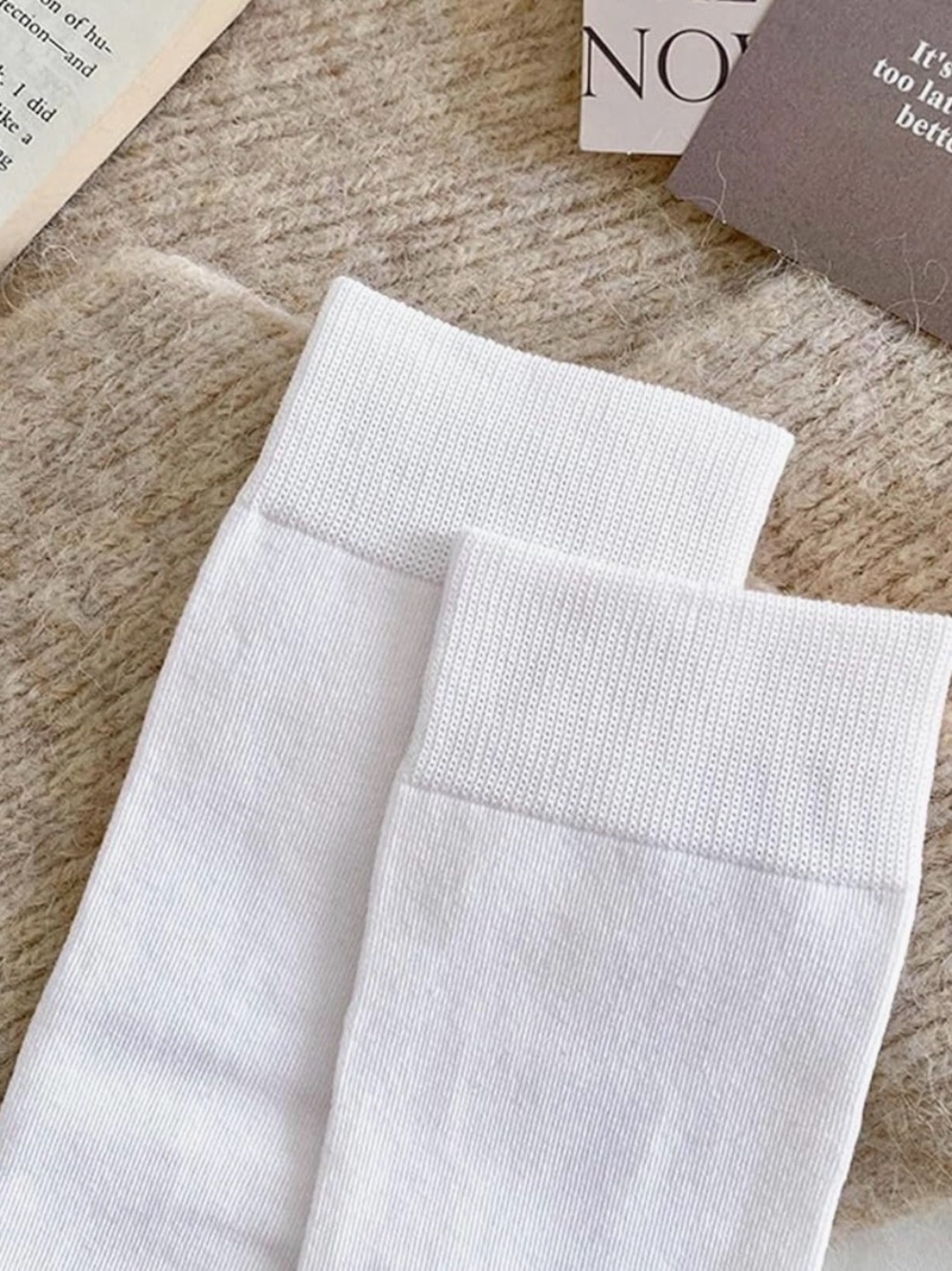 Women’s White Crew Socks - Classic Comfort